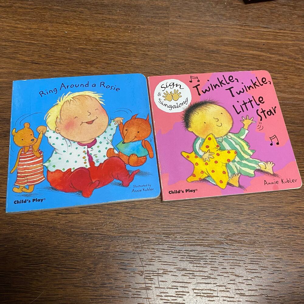 Annie Kubler Board Books Lot of 2 Toddler Nursery Rhymes Children's Books